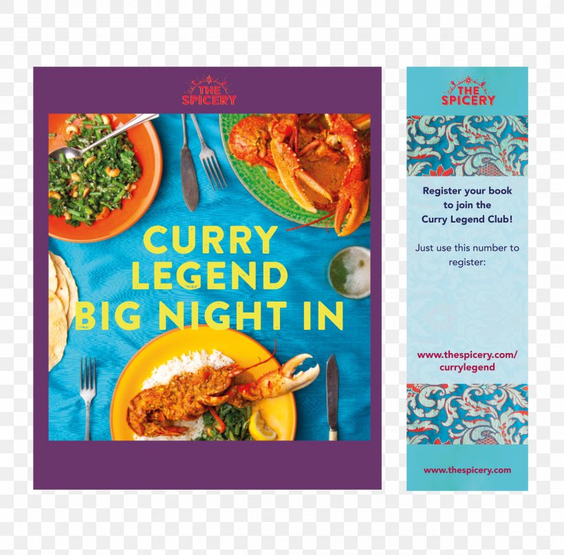 The Spicery's 'How To Be A Curry Legend' Cookbook And 4 Curry Legend Spice Blends Vegetarian Cuisine Food Recipe, PNG, 2621x2584px, Vegetarian Cuisine, Advertising, Book, Brochure, Convenience Download Free