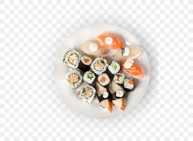 Japanese Cuisine Sushi Dish Restaurant Sashimi, PNG, 525x598px, Japanese Cuisine, Appetizer, Asian Food, Buffet, California Roll Download Free