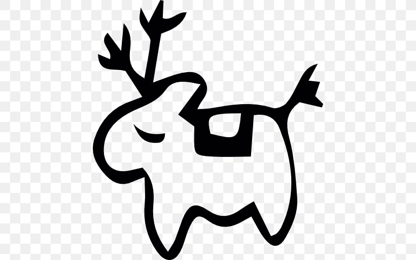 Download Clip Art, PNG, 512x512px, Reindeer, Antler, Artwork, Black And White, Christmas Download Free