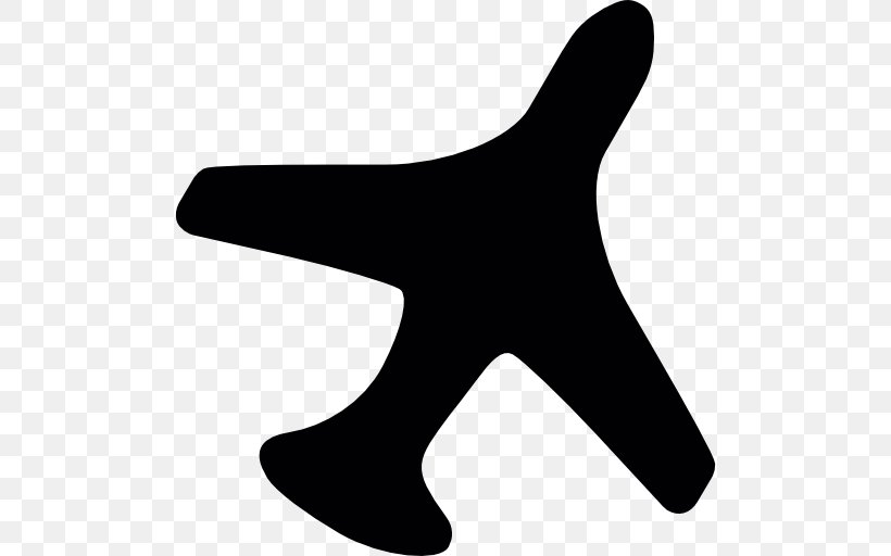 Airplane Aircraft, PNG, 512x512px, Airplane, Aircraft, Black, Black And White, Finger Download Free