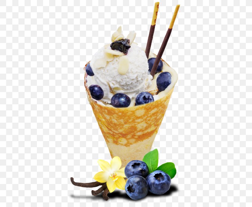 Sundae Frozen Yogurt Ice Cream Crêpe, PNG, 450x675px, Sundae, Blueberry, Chocolate, Commodity, Cream Download Free