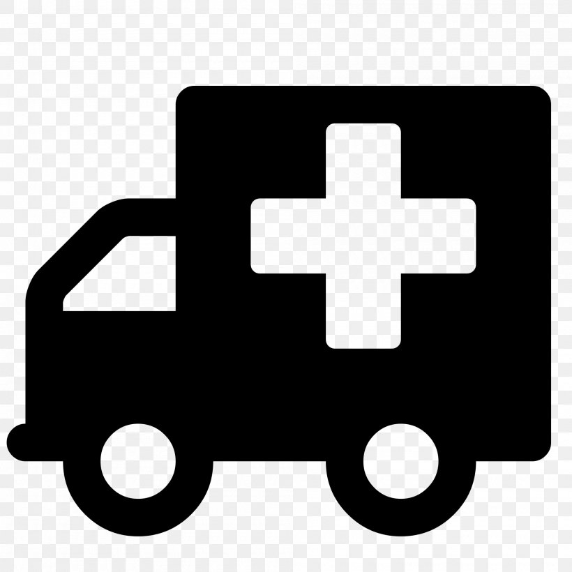 Ambulance Font Awesome, PNG, 2000x2000px, Ambulance, Black, Black And White, Font Awesome, Health Care Download Free