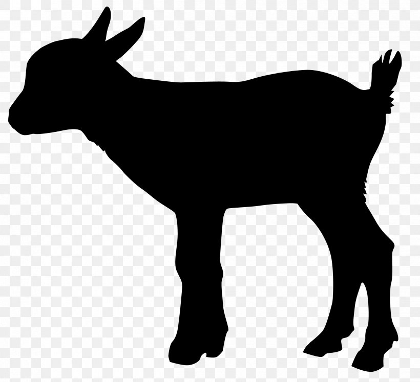 Sheep Goat Cattle Silhouette, PNG, 2423x2208px, Sheep, Agneau, Black And White, Caprinae, Cattle Download Free