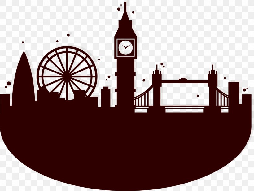 London Eye Silhouette Skyline, PNG, 1330x1001px, London Eye, Art, Brand, City Of London, Landmark Download Free