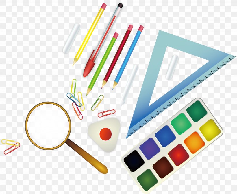 Palette Magnifying Glass Poster, PNG, 3840x3138px, Palette, Magnifying Glass, Material, Paper Clip, Plastic Download Free