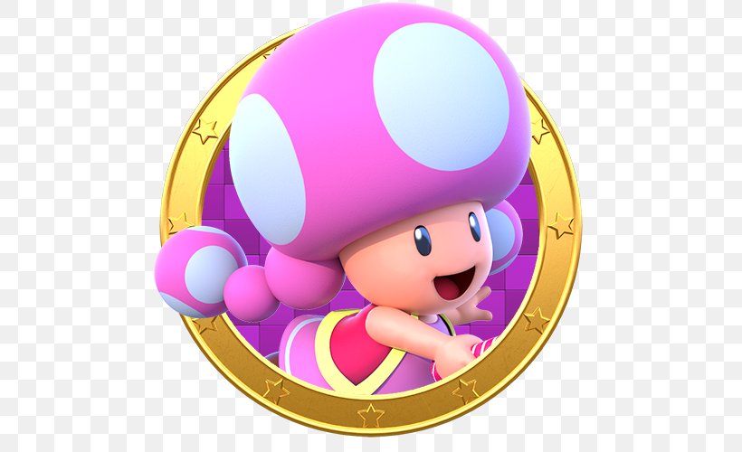 Toadette Mario Party 8 Mario Bros., PNG, 500x500px, Toad, Ball, Birdo, Cartoon, Fictional Character Download Free