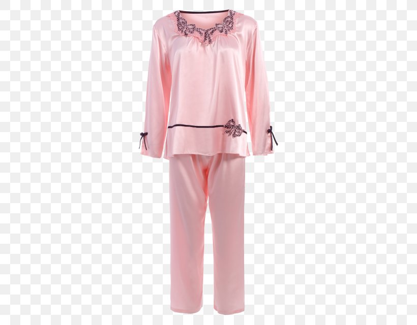 Pajamas Shoulder Satin Sleeve Pink M, PNG, 480x640px, Pajamas, Clothing, Day Dress, Dress, Joint Download Free