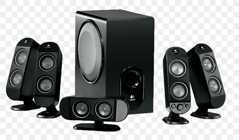 5.1 Surround Sound Logitech X-530 Computer Speakers Loudspeaker Home Theater Systems, PNG, 1231x720px, 51 Surround Sound, Audio, Audio Equipment, Computer, Computer Speaker Download Free