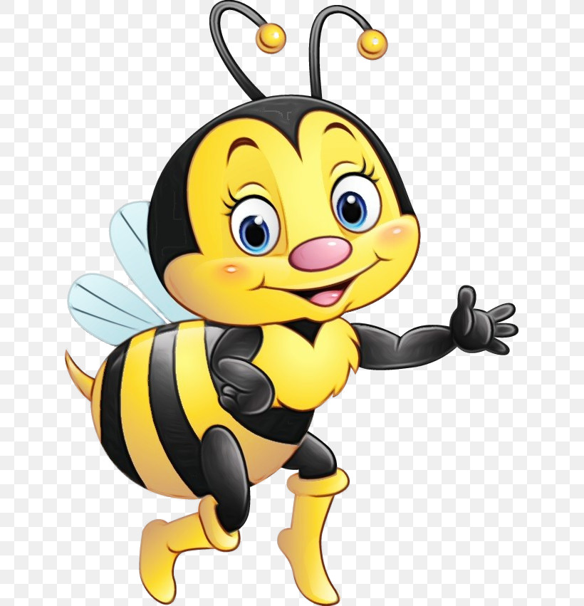 Bumblebee, PNG, 637x851px, Watercolor, Bee, Bumblebee, Cartoon, Honeybee Download Free