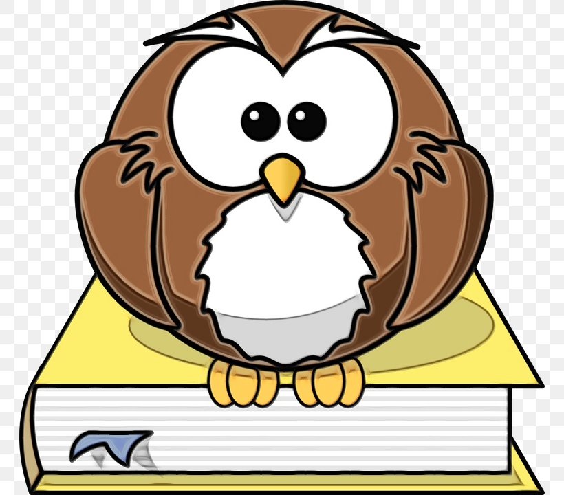 Cartoon Bird Clip Art Owl Bird Of Prey, PNG, 764x720px, Watercolor, Bird, Bird Of Prey, Cartoon, Owl Download Free