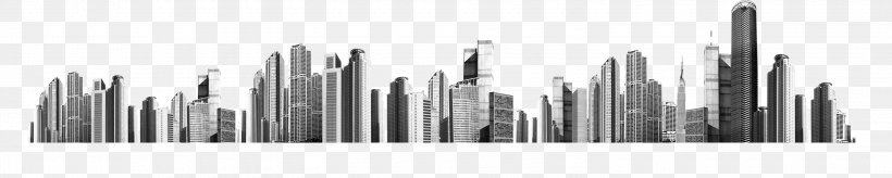 Icon, PNG, 3000x600px, City, Black And White, Building, Designer, Monochrome Download Free