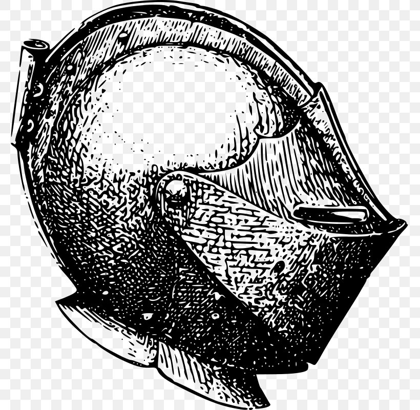 Middle Ages Knight Helmet For Honor, PNG, 777x800px, Middle Ages, Armour, Art, Automotive Design, Black And White Download Free