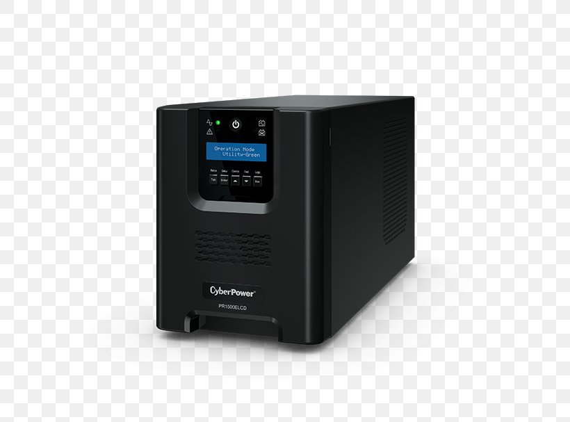 CyberPower PRO Series 1000VA Tower UPS With LCD Power Inverters IEC 60320 CyberPower Professional Tower PR3000ELCDSL Line-interactive UPS, PNG, 600x607px, Ups, Ampere, Apc By Schneider Electric, Audio Equipment, Computer Case Download Free