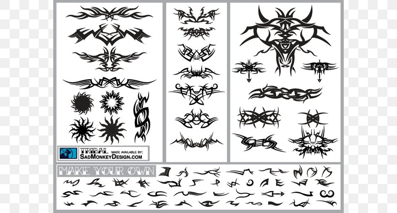 Euclidean Vector Tribe Tattoo Clip Art, PNG, 600x440px, Tribe, Art, Black And White, Drawing, Flora Download Free
