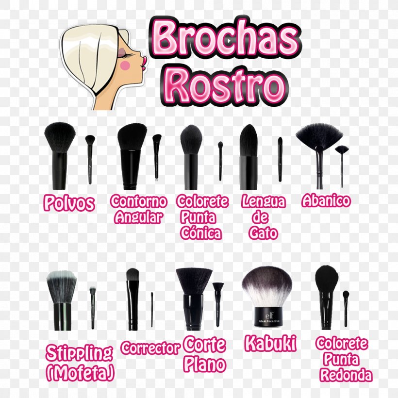 Make-up Brocha Cosmetics Hairstyle Beauty, PNG, 1000x1000px, Makeup, Beauty, Brand, Brocha, Brush Download Free