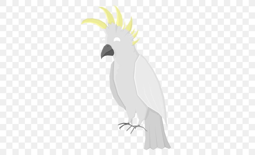Cockatoo Macaw Beak Feather Vulture, PNG, 500x500px, Cockatoo, Beak, Bird, Bird Of Prey, Cartoon Download Free