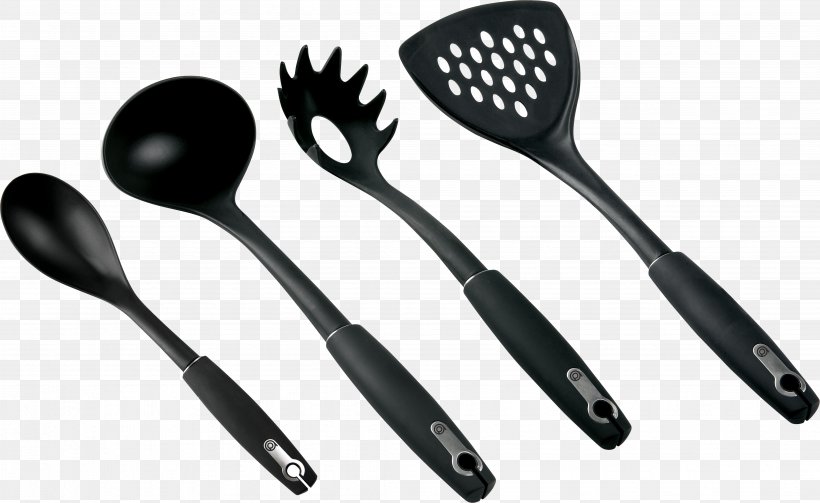 Spoon Kitchenware Kitchen Utensil Fork, PNG, 4319x2652px, Spoon, Black And White, Cutlery, Fork, Gebrauchsgegenstand Download Free