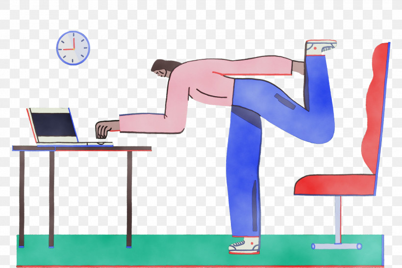 Cartoon Arm Desk Leg Sitting, PNG, 3000x2000px, Watercolor, Arm, Balance, Cartoon, Desk Download Free