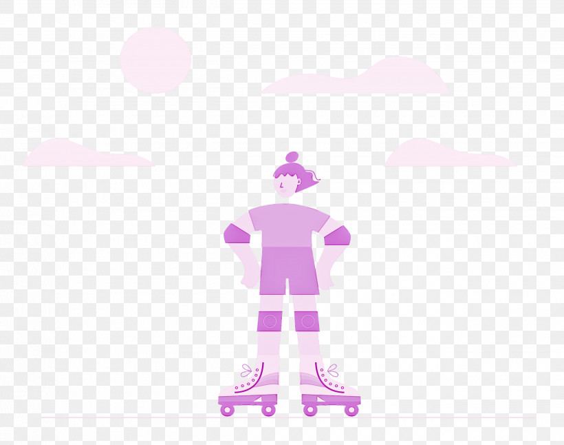 Roller Skating Sports Outdoor, PNG, 2500x1970px, Roller Skating, Cartoon, Character, Geometry, Hm Download Free