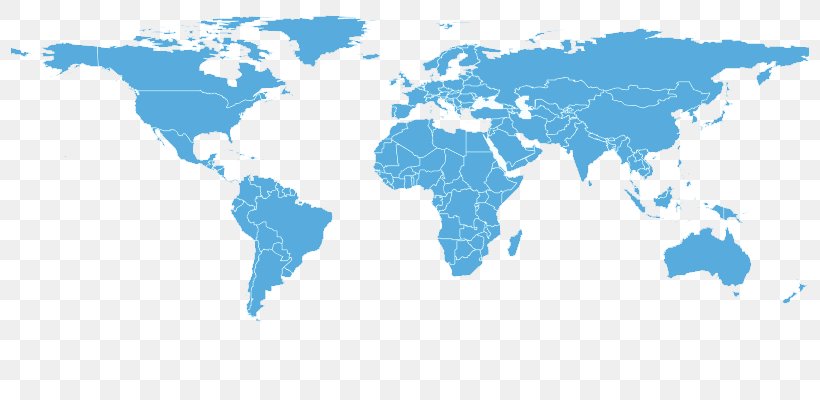 World Map Vector Map, PNG, 800x400px, World, Blue, Earth, Equirectangular Projection, Globe Download Free