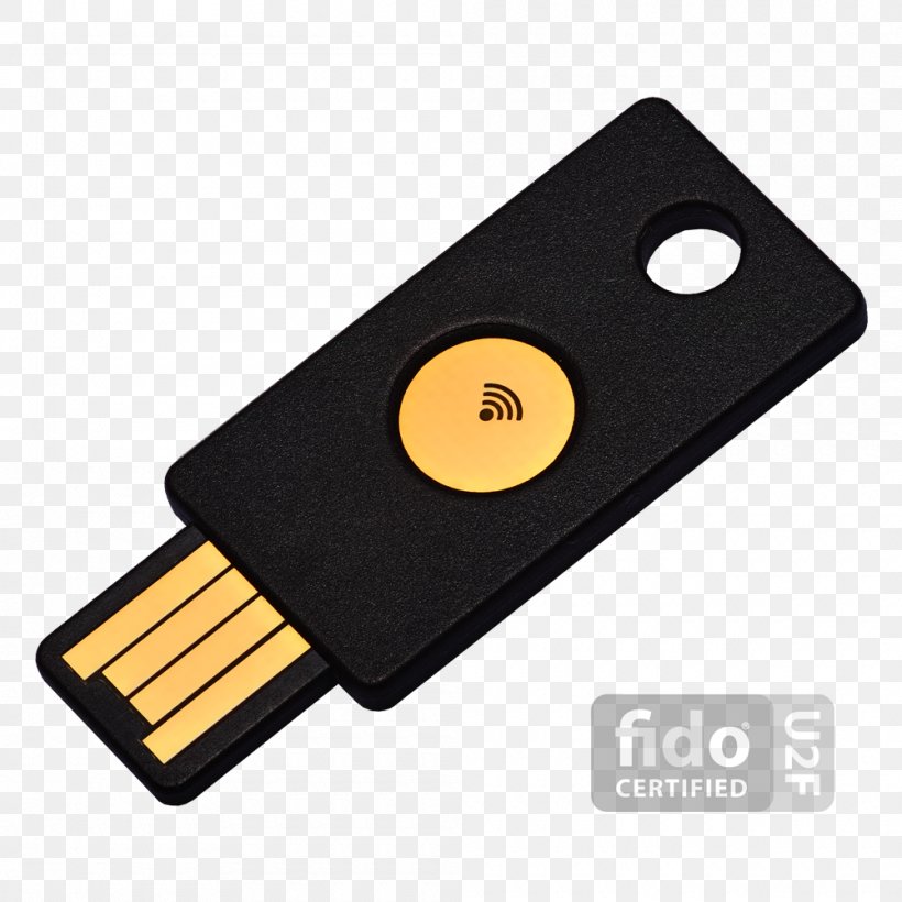 Security Token YubiKey Multi-factor Authentication Universal 2nd Factor One-time Password, PNG, 1000x1000px, Security Token, Authentication, Computer Security, Data Storage Device, Electronic Device Download Free