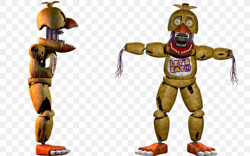 Five Nights at Freddy's 2 Jump scare Drawing, withered, miscellaneous, 3D  Computer Graphics, carnivoran png