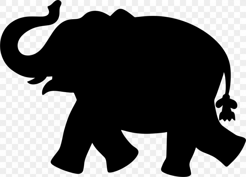 Silhouette Elephant Clip Art, PNG, 2356x1697px, Silhouette, African Elephant, Art, Black, Black And White Download Free