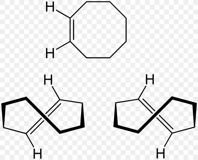 Trans-Cyclooctene Cis–trans Isomerism Organic Chemistry, PNG, 1200x968px, Cyclooctene, Area, Black, Black And White, Chemistry Download Free