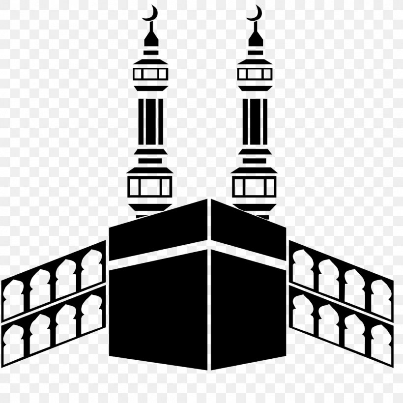 Great Mosque Of Mecca Hassan II Mosque Medina Hajj Umrah, PNG, 1111x1111px, Great Mosque Of Mecca, Black And White, Dua, Eid Alfitr, Five Pillars Of Islam Download Free