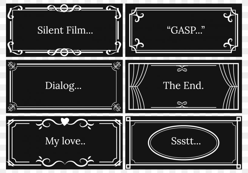 Silent Film Dialogue Intertitle, PNG, 1400x980px, Silent Film, Black And White, Brand, Cinema, Closing Credits Download Free