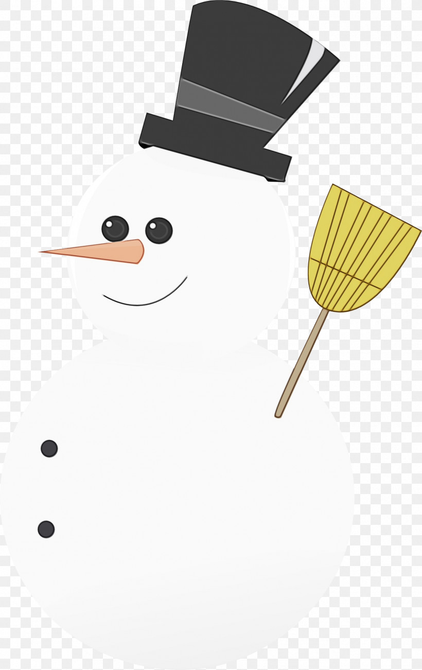 Snowman, PNG, 1267x2013px, Watercolor, Broom, Cartoon, Paint, Snowman Download Free