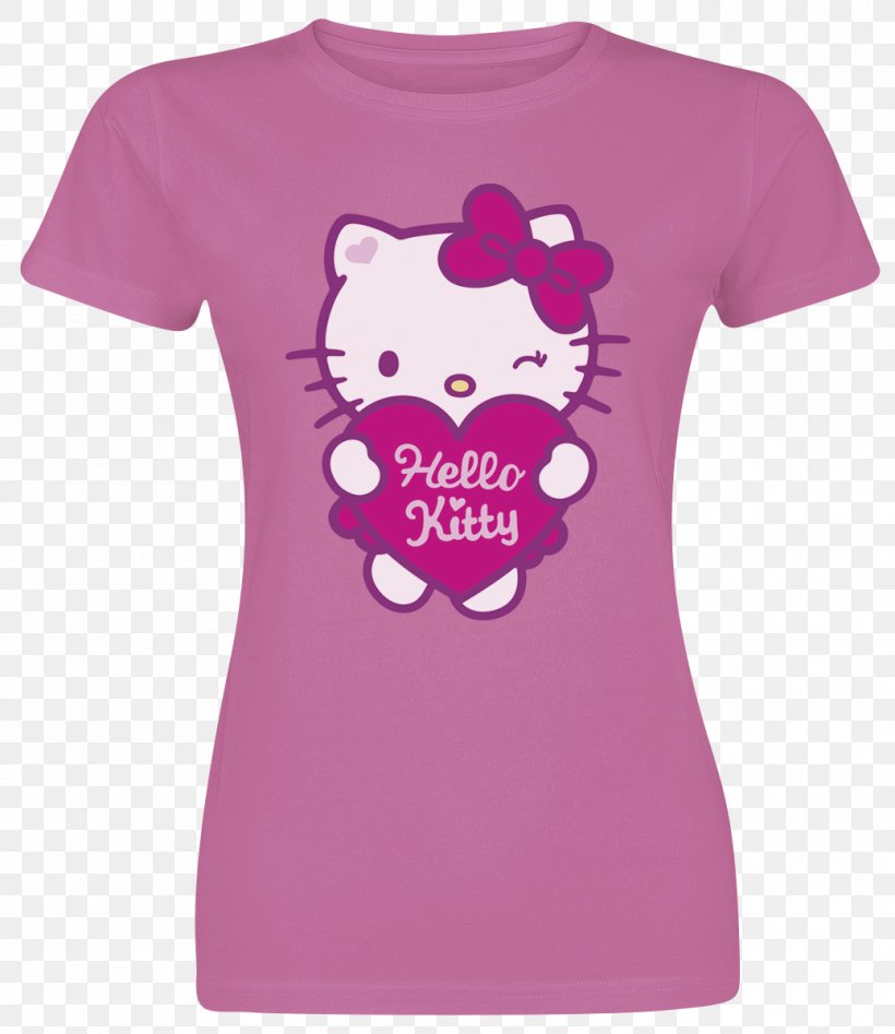 T-shirt Hello Kitty Woman Clothing Female, PNG, 1038x1200px, Watercolor, Cartoon, Flower, Frame, Heart Download Free