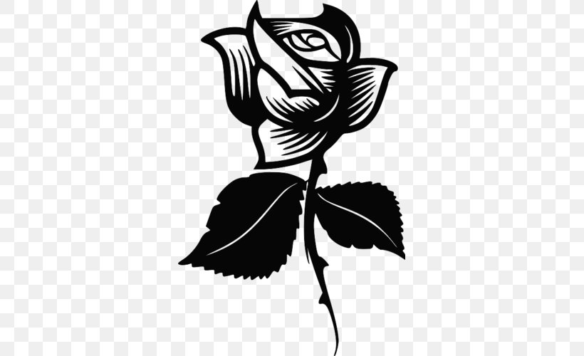 Wall Decal Rose Vector Graphics Floral Design Image, PNG, 500x500px, Wall Decal, Art, Artwork, Bird, Black Download Free