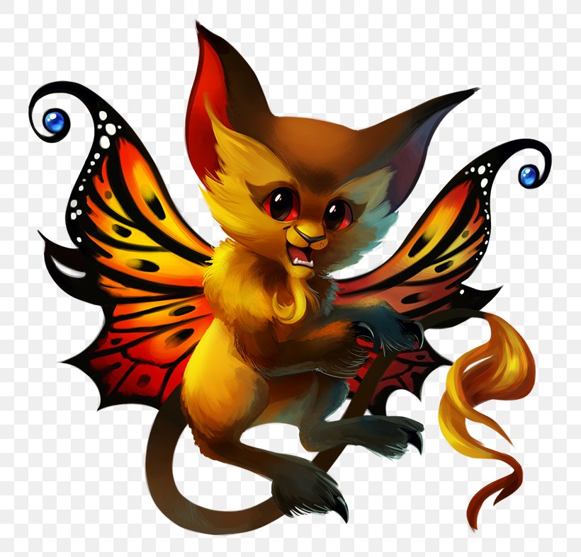 Imp Cat Fairy Gobber Dragon, PNG, 800x787px, Imp, Art, Butterfly, Carnivoran, Cat Download Free