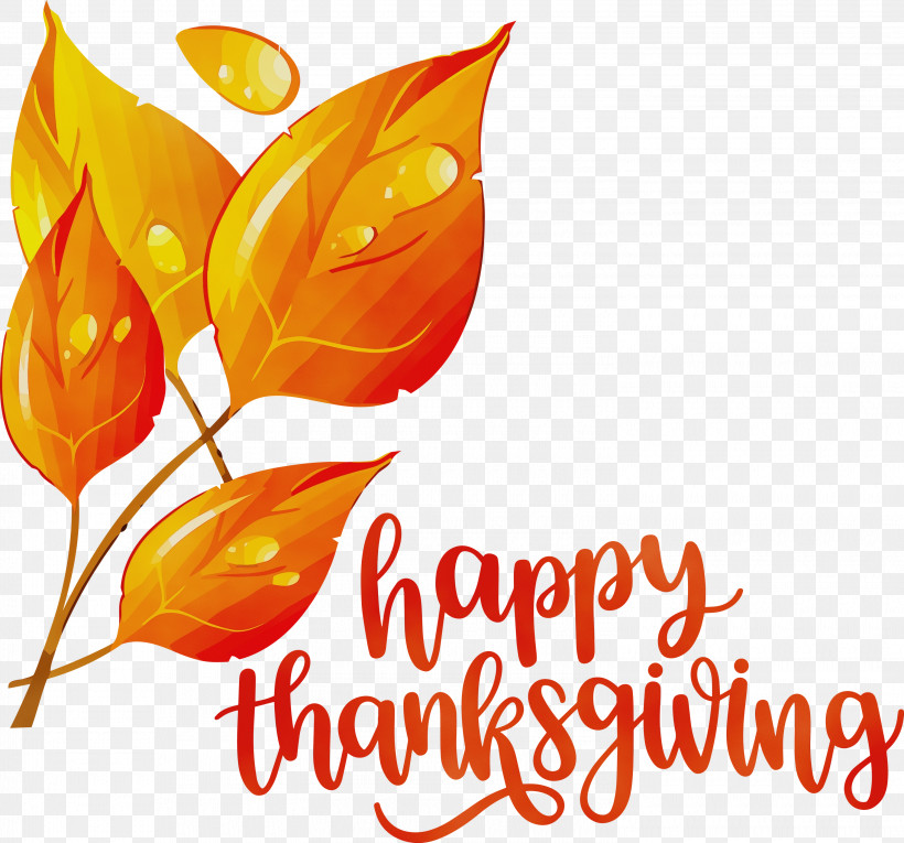 Leaf Cut Flowers Petal Flower Text, PNG, 3000x2800px, Happy Thanksgiving, Autumn, Biology, Cut Flowers, Fall Download Free