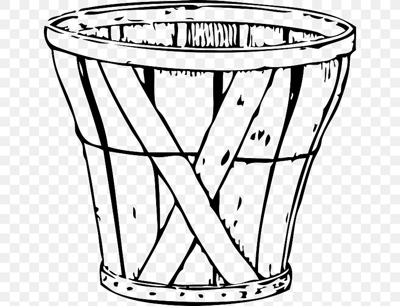 Basket Drawing Clip Art, PNG, 640x629px, Basket, Area, Black And White, Coloring Book, Drawing Download Free