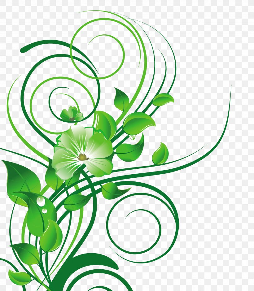 Flower Green, PNG, 3334x3822px, Flower, Art, Artwork, Branch, Color Download Free
