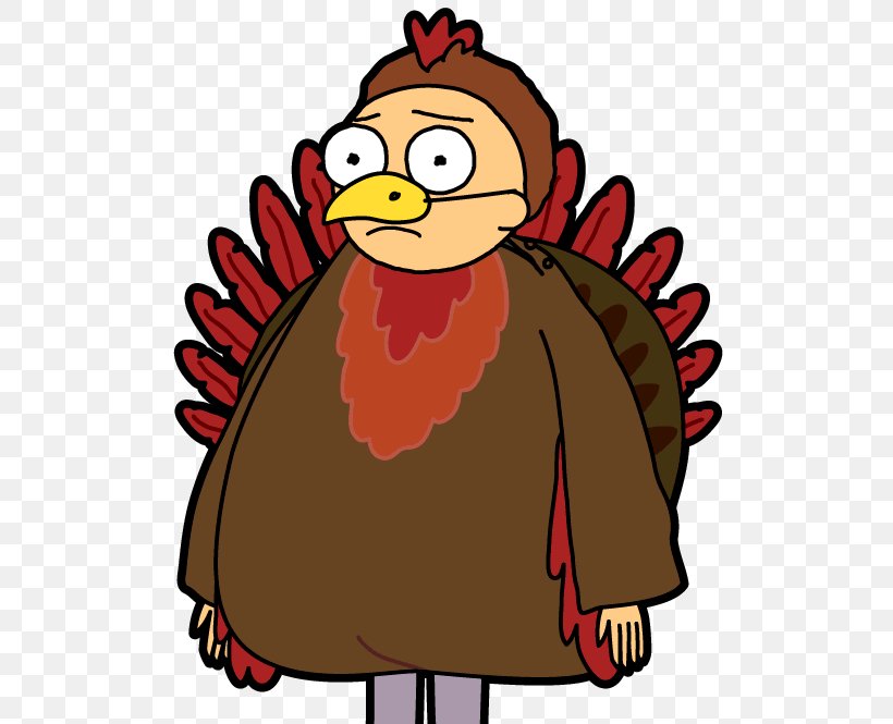 Morty Smith Rooster Wild Turkey Thanksgiving Turkey Meat, PNG, 508x665px, Morty Smith, Art, Artwork, Beak, Bird Download Free