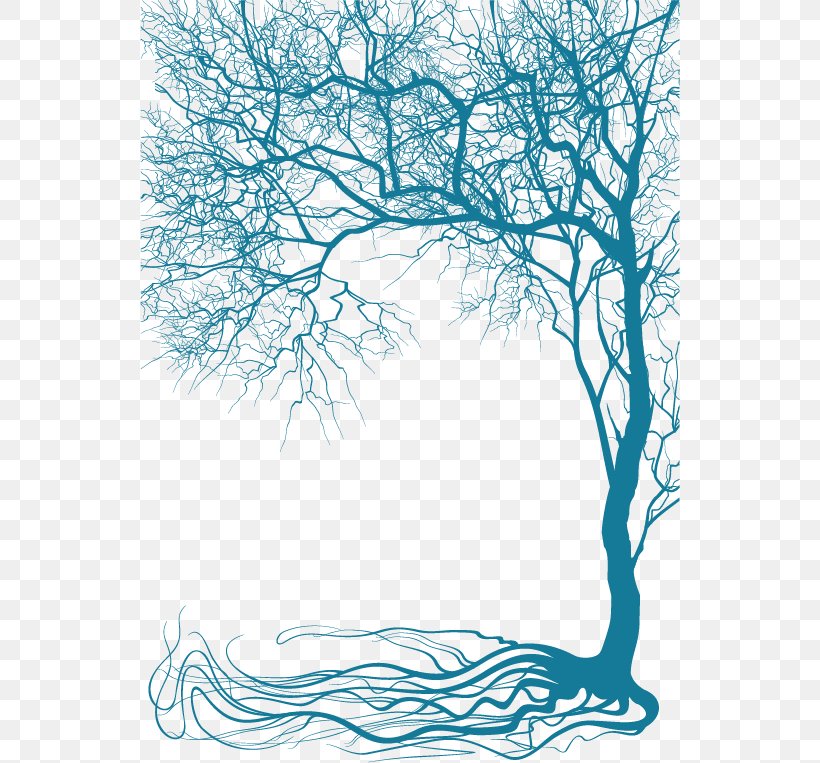 Branch Tree Wall Decal Clip Art, PNG, 540x763px, Tree, Aqua, Area, Art, Black And White Download Free