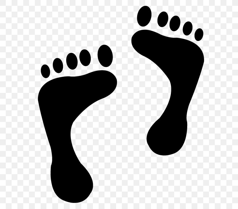 Footprint Infant Sole Clip Art, PNG, 720x720px, Footprint, Black, Black And White, Finger, Foot Download Free