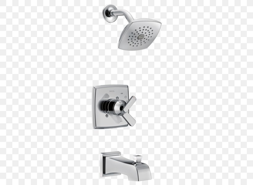 Shower Faucet Handles & Controls Baths Pressure-balanced Valve Plumbing, PNG, 600x600px, Shower, Baths, Bathtub Accessory, Chrome Plating, Delta Air Lines Download Free