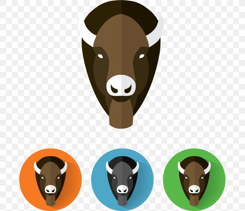 Cattle Water Buffalo American Bison Euclidean Vector, PNG, 691x705px, Cattle, American Bison, Bison, Cattle Like Mammal, Cow Goat Family Download Free