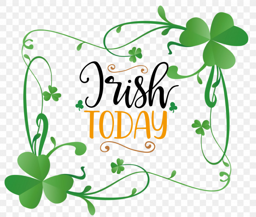 Irish Today Saint Patrick Patricks Day, PNG, 3000x2543px, Saint Patrick, Floral Design, Flowerpot, Grasses, Houseplant Download Free