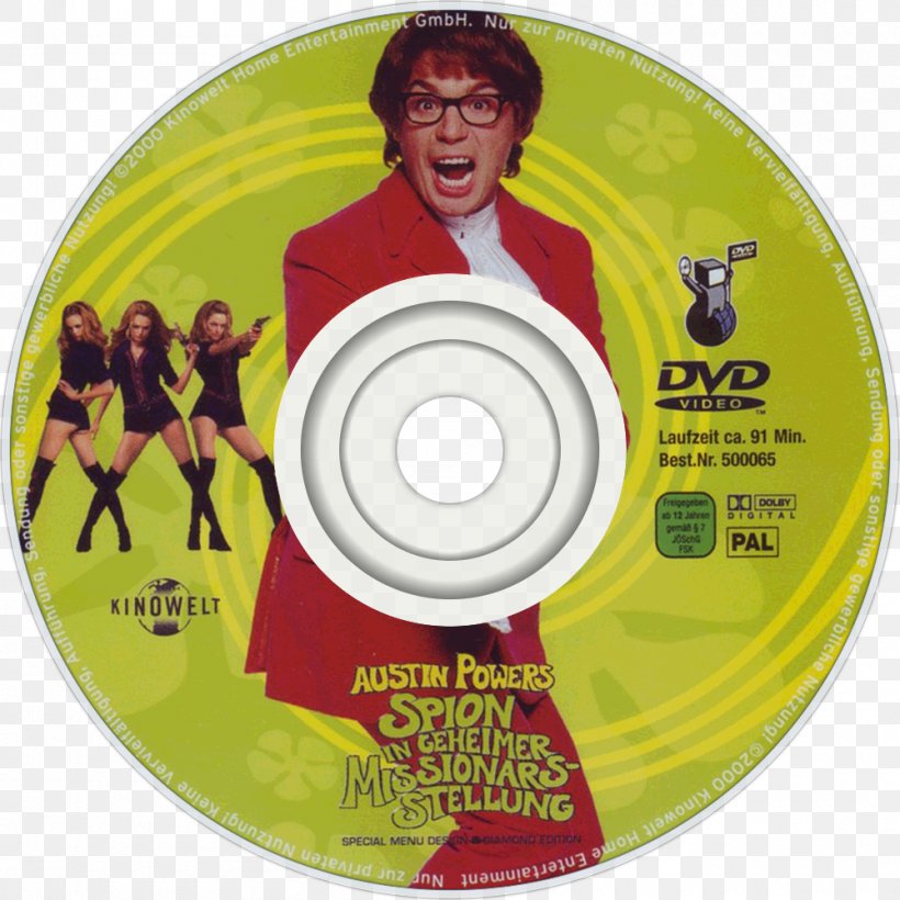 Keanu Reeves Austin Powers: The Spy Who Shagged Me Compact Disc YouTube, PNG, 1000x1000px, Keanu Reeves, Austin Powers, Brand, Compact Disc, Data Storage Device Download Free