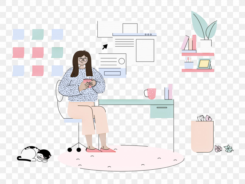 Studying Working, PNG, 2500x1881px, Studying, Behavior, Cartoon, Diagram, Furniture Download Free