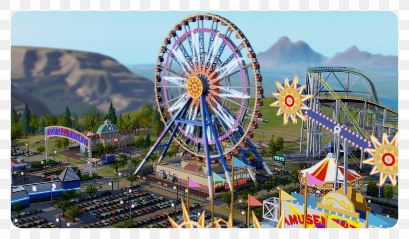 SimCity Worlds Of Wonder Amusement Park Tourist Attraction, PNG, 1584x928px, Simcity, Amusement Park, Amusement Ride, Carousel, Downloadable Content Download Free