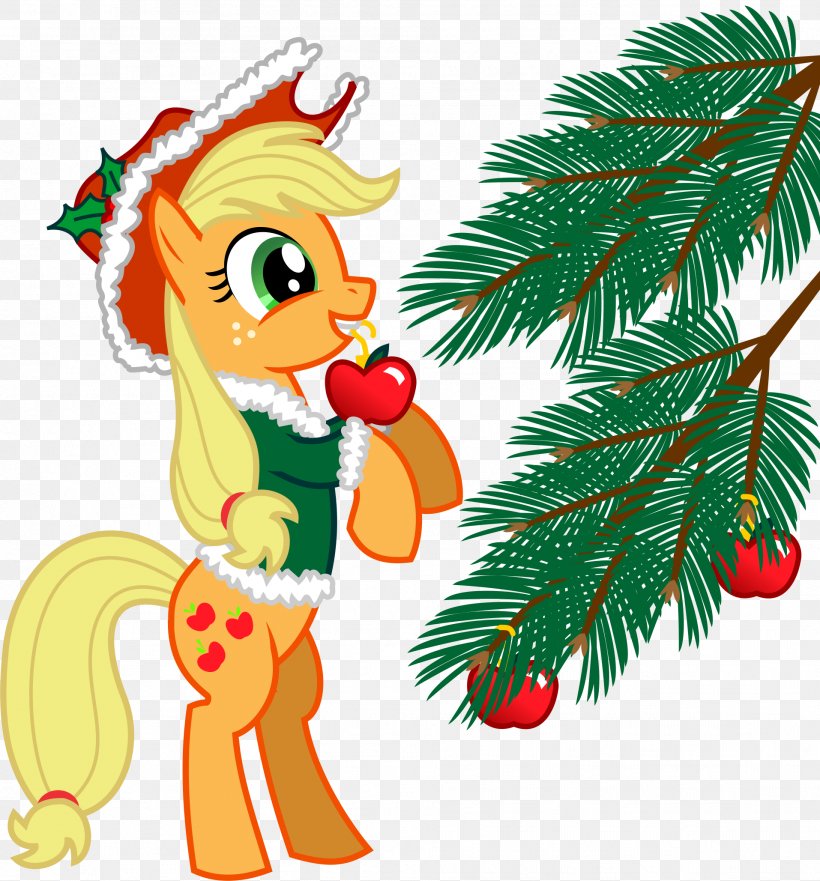 Applejack Pony Pinkie Pie Rarity Rainbow Dash, PNG, 1914x2057px, Applejack, Art, Branch, Cartoon, Christmas Download Free
