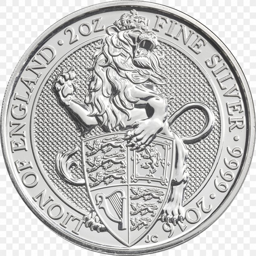 Royal Mint Britannia Bullion Coin Silver Coin The Queen's Beasts, PNG, 900x900px, Royal Mint, Black And White, Britannia, Britannia Silver, Bullion Download Free