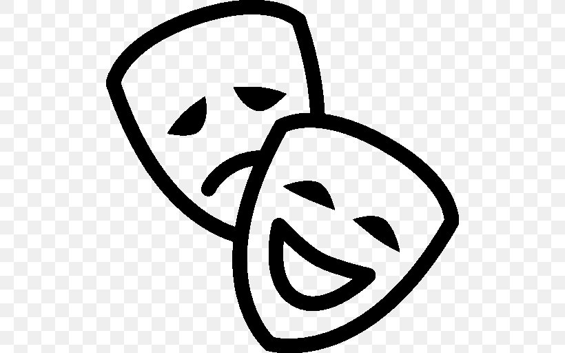 Musical Theatre Mask Clip Art, PNG, 512x512px, Theatre, Area, Black And White, Cinema, Drama Download Free