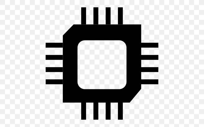 Integrated Circuits & Chips Central Processing Unit Multi-core Processor Computer Hardware, PNG, 512x512px, Integrated Circuits Chips, Area, Black, Black And White, Brand Download Free